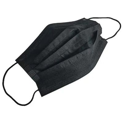 Μαύρη χειρουργική μάσκα μιας χρήσης